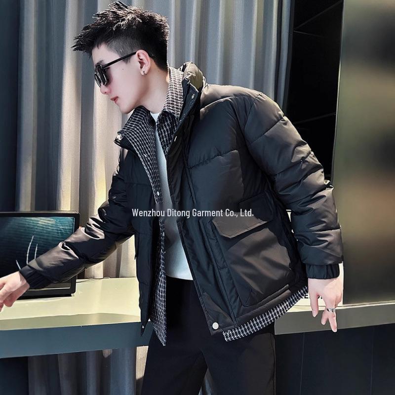 Мужская модная двухкомпонентная пухо-хлопковая куртка 2024 - Зимняя рабочая одежда XL