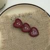 4Pcs Sweet Check Love Button Hair Clip Side Bangs Girly Cute Duckbill Clip For Girls Hair Accessories