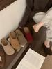 Retro woolen thick-soled Birkenstocks women's autumn 2025 new bag head half slippers versatile one-pedal Birkenstocks