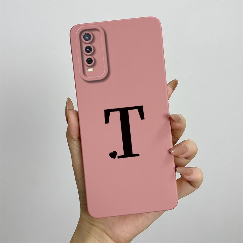 For Vivo Y20 Case Vivo Y20s Y20I Y20SG Y20G Phone Case Vivo V2029 V2027 V2032 Case Luxury Letters Square Shockproof Back Cover