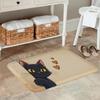 1PC Cat With Hearts Pattern Kitchen Rug Non-Slip Door Mat Pop design Bathroom Rug Bath Mat Carpet for Home Sink Laundry Decor
