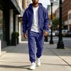 Men's Color Sweatshirt Track Suit Casual Athletic Set for Spring and Fall Outdoor Training
