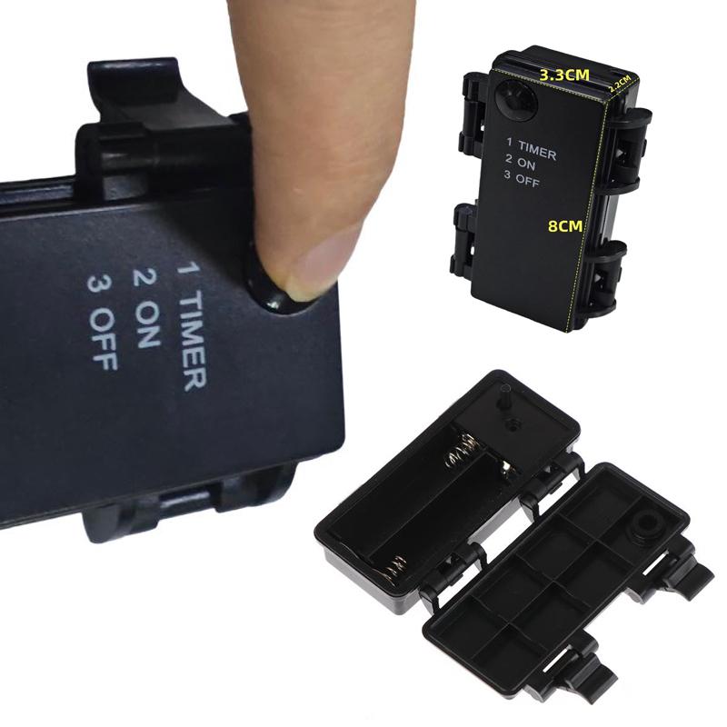 1Pcs 2 Partitions AA Battery Case, 3V No.5, Secured Against Water and Dust with Timing Capability