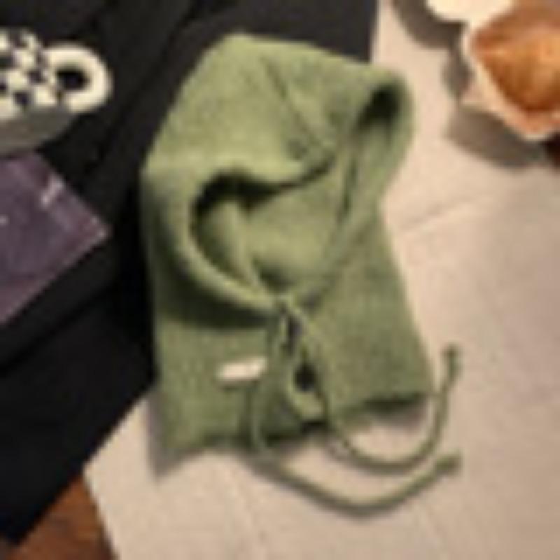 South Korea Balaclava Hat Women'S Autumn And Winter Warm Scarf Body Ear Protection Hooded Scarf Knitted Wool Hat Tide