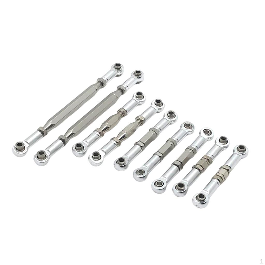 9 Piece Adjustable Steering Tingler Traction Rod Accessories for 12428 12423 FY-01 Fy-02 Fy-04 1/12