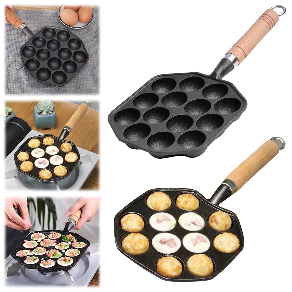 Aparat Takoyaki cu 14 Găuri Antiaderent Mașină de Copt Caracatiță Placă pentru Bile de Caracatiță Gătit Acasă Forme de Copt Formă Tavă Gadgeturi de Bucătărie