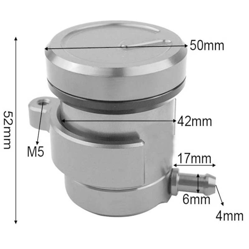 Motorcycle Refitted Direct Push Pump Oil Pot Universal Brake Upper Pump Oil Cup Aluminum Alloy Oil Cup Large Row