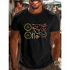 Men'S Casual Biking Graphic Tee - Crew Neck Short Sleeve T-Shirt with Stretch, Regular Fit for Going Out - Summer Fabric Top