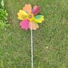 Dazzling Sunflower Pinwheel: Colorful Rotating Garden Decoration for Children with Wooden Handle