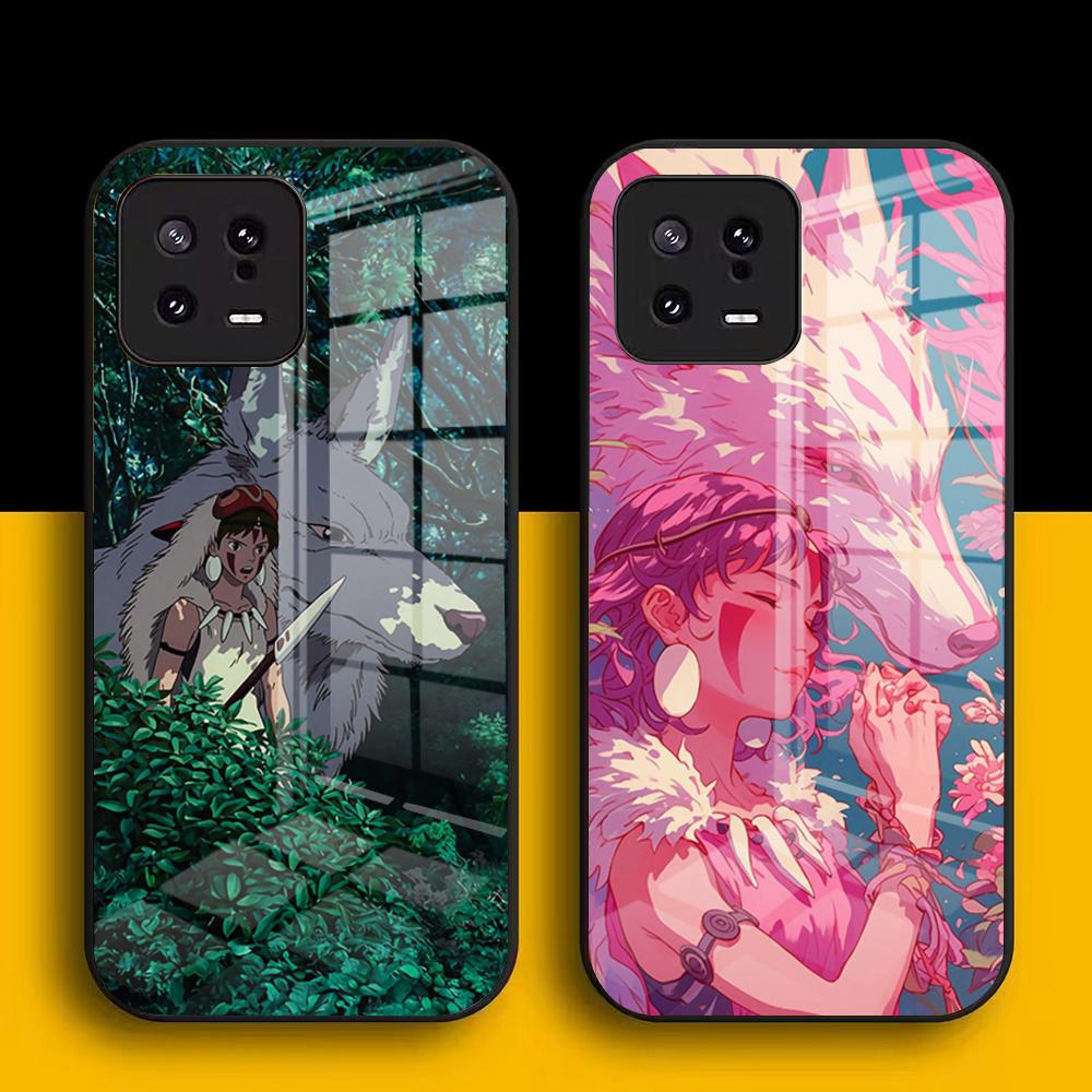 Anime Princesse M-MononokeS Phone Case For Xiaomi Poco F3 4 5 6 X3 NFC X4 GT X5 6 M3 4 5 5s 6 Pro 4G 5G Glass Cases