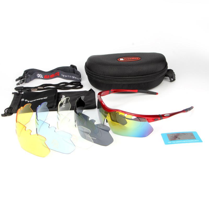 Polarized Riding Glasses Mountain Bike Goggles Outdoor Sunglasses 5 Lens Set Goggles