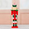 Creative Wooden Elf Nutcrackers Statue with Candy Canes Christmas Seasonal Display with Intricate Engraving Designs