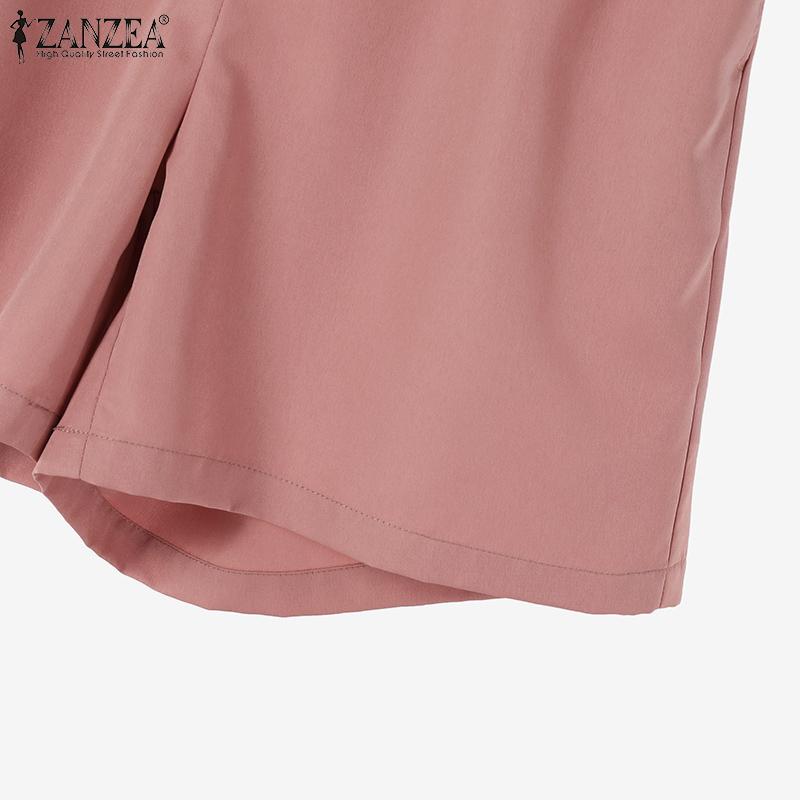 ZANZEA Women Vest Tops and Shorts Casual Two Piece Suit Sets