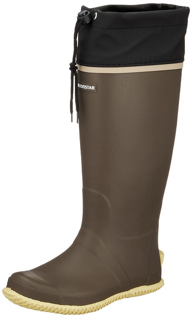 Moonstar RLS04 Soil Rain Rubber Boots with Functional Cup Wide Sizes and Size Boots, Insole, Fit, 3E, 22-28cm, Men's Women's, 24.0cm