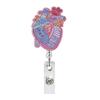 Acrylic Heart Lung Brain Kidney Retractable Pull Badge Reel For Nurse Doctor Id Lanyard Name Tag Key Ring Chain Clips Hospital