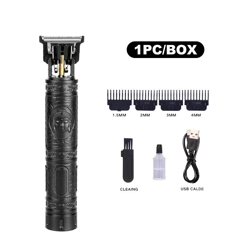 Black Bodhisattva razor hair clipper hair tools support TYPE-C rechargeable travel with you.