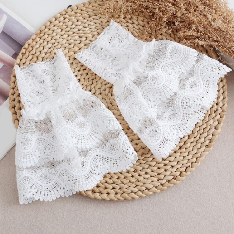 Multipurpose Detachable Sleeves Lace Cuffs Extension Elegant False Sleeves For Women Dress Blouse Shirt Arm Decoratioin