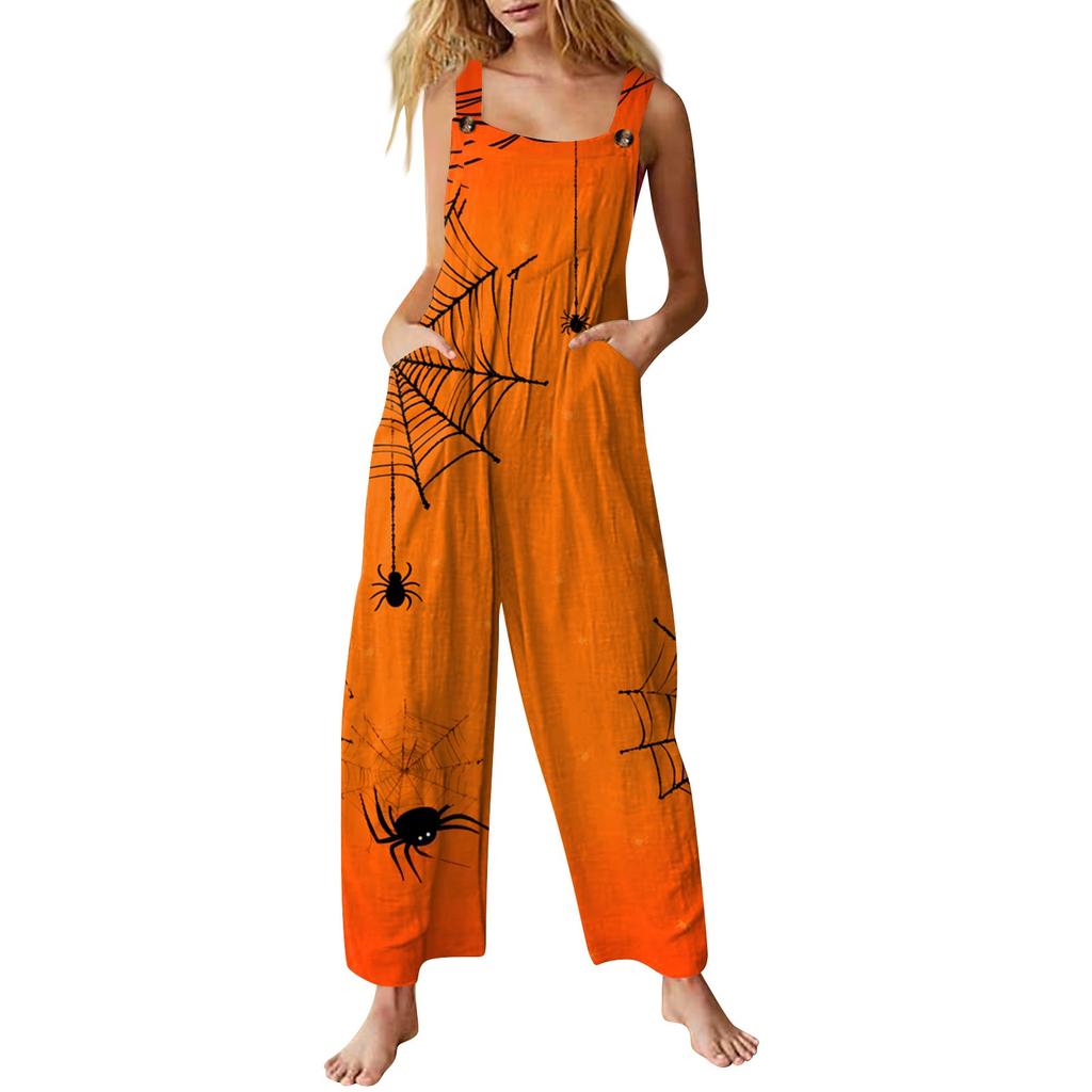 Damen Jumpsuit Bedruckter lässiger lockerer Jumpsuit