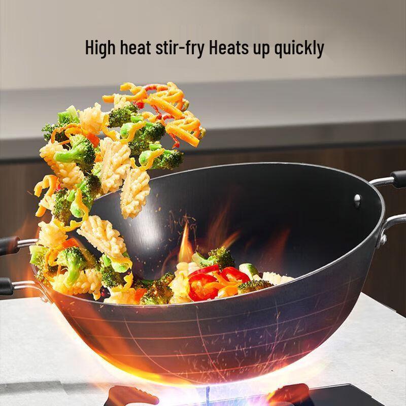 Supor Cast Iron Non-Coated Deep Wok