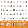 1050 100Pcs Happy Dog Stickers Funny Dog Cartoon Sticker Animal Decals Diy Luggage Laptop Phone Car Bike Skateboard Kids Toy