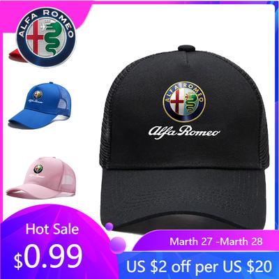 For Alfa Romeo Car Duck Tongue Cap For Alfa Romeo 3D Hat Motorcycle Racing Baseball Cap Hat Adjustable Casual Trucket Hat Hip Ho