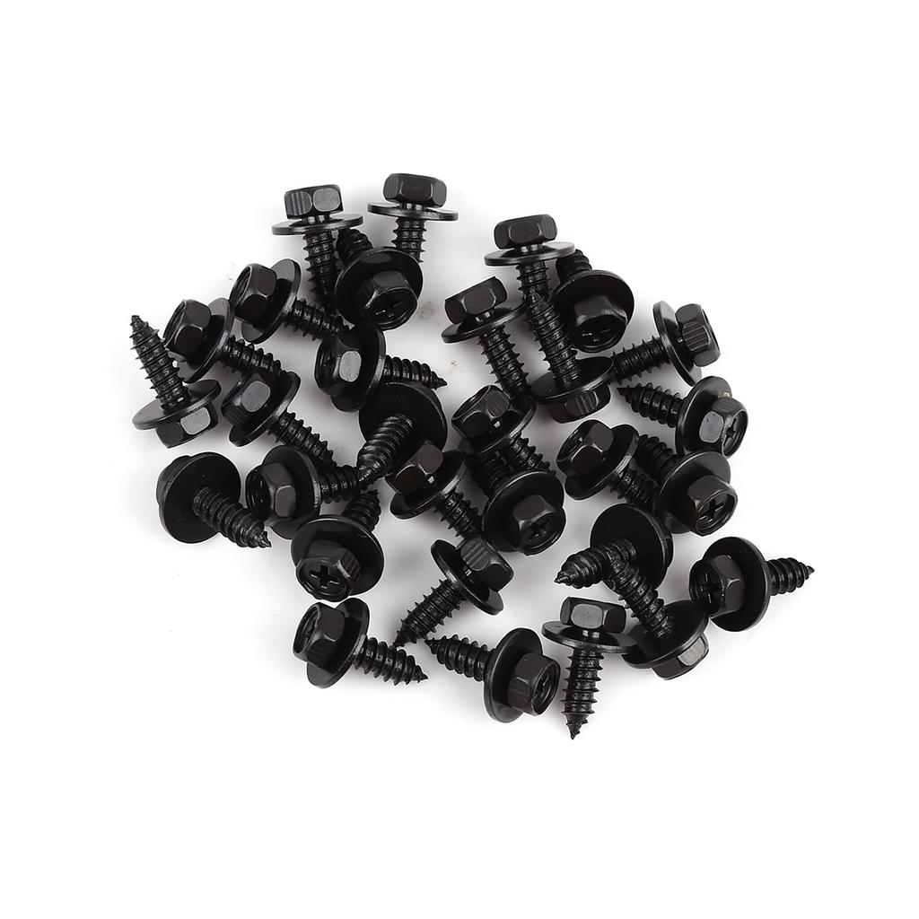 ACROPIX Screw Bolts Retainer Fender Liner Undercover Screws for Toyota Compatible with Prius Metal 30pcs Black