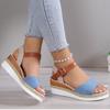 Women's Sandals Peep Toe Heels Sandals Summer Wedges Shoes Woman Low Platform Heeled Sandalias Mujer Summer Shoes Women Footwear