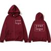 New Fashion Your Own Design Brand Logo/Picture Personalized Custom Anywhere Men Women DIY Zipper cardigan hoodie