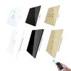EU/UK Standard Wall Light Switch White Crystal Glass Panel Touch Switch