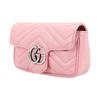 Gucci Borsa a Spalla GG Marmont in Pelle Trapuntata Rosa con Catena, Doppia G con Hardware Argento, Borsa a Tracolla da Donna per Uso Quotidiano, Feste, Viaggi 476433-DTDCP-5815