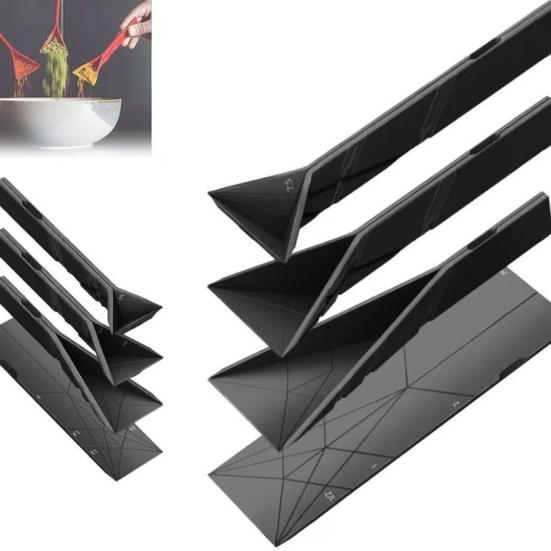 Flat 3-in-1 Measuring Spoon Collapsible Silicone Spoons Easy Storage Magnetic Kitchen Tool for Dry & Liquid Ingredients