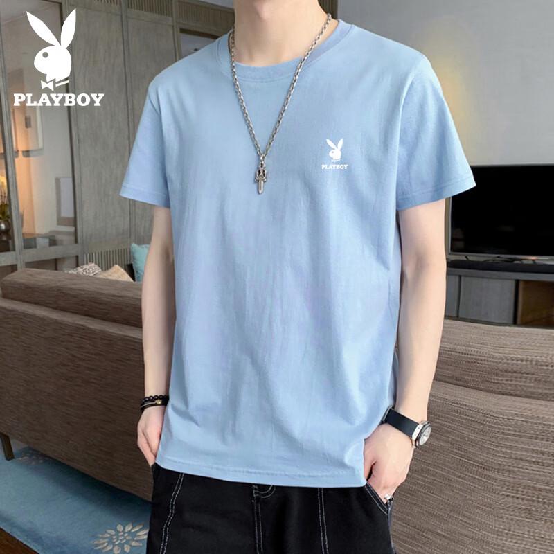 

Мужская футболка PLAYBOY с коротким рукавом из чистого хлопка XL
