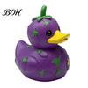 Car Dashboard Decorations Funny Orange Eggplant Duck Figurine, Fruit Vegetable Resin Statue, Adorable Desk Small Animal Collectibles Decor for