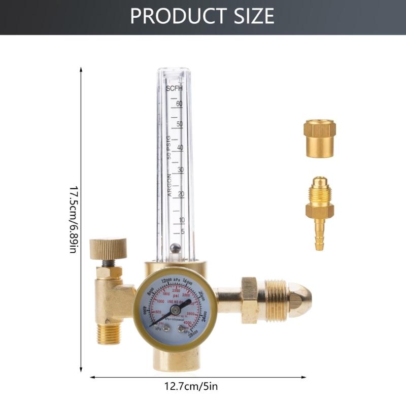 Professional Argon Heliums Regulators Construction with CGA 580 Connection Durablity Pressure Control for Welding Systems