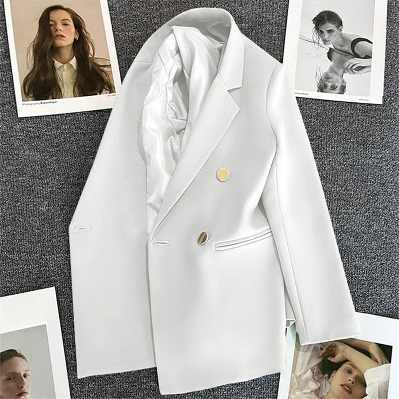 

Женский повседневный костюм пальто весна новый дизайн Sense пальто корейский темперамент дамы маленький костюм многоцветный по желанию 2XL белый