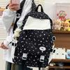 Korean niche design girl contrast backpack light college student high school student backpack women's commuter travel bag
