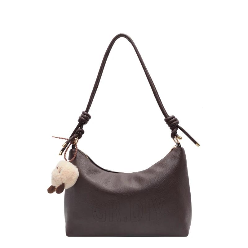 

Сумка через плечо из искусственной кожи, однотонная, на молнии, для женщин, мягкая, универсальная, маятниковая, сумки через плечо, высокое качество, модная