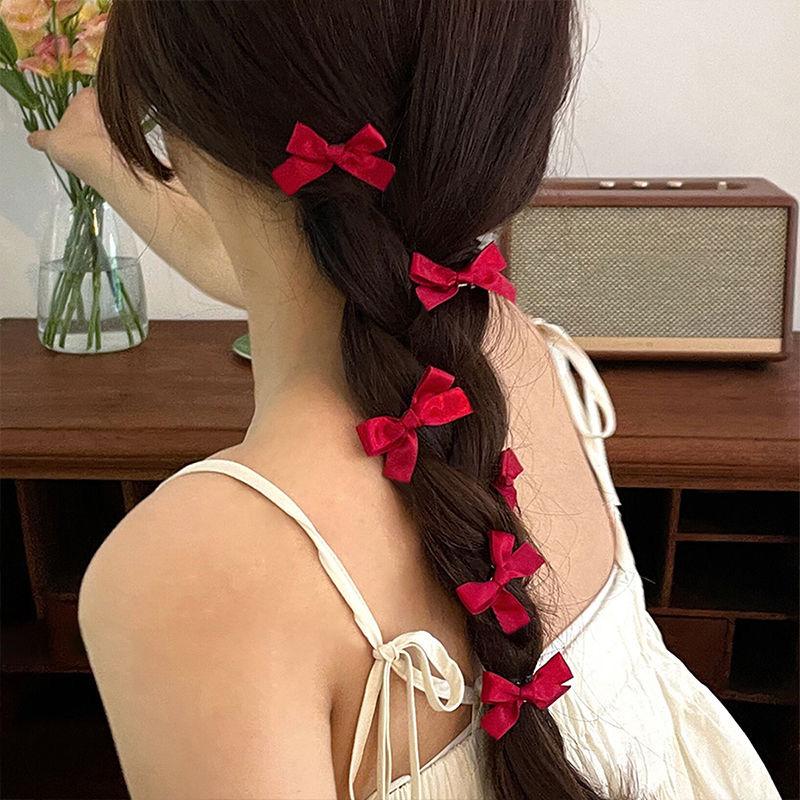 Mini Sweet Bowknot Hair Clips Ballet Ribbon Bow Hairpins Bang Clip Korean Girls Mini Grabs Clips Women Headwear Hair Accessories