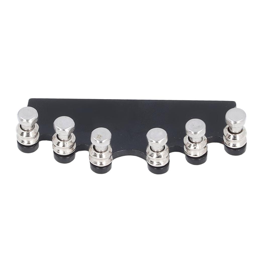 Folk Guitar String Tuning System Metal Guitar Ferrule Bridge Tuning Device for Tone Volume Sustain Improvement Black