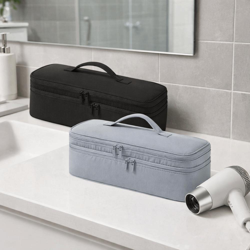 Nylon Double Layer Hair Dryer Bag Large Capacity Curling Iron Storage Bag  Hair Styling Tools