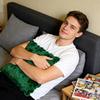 Green Embroidered Pillowcase, High-end Sofa/bedside Cushion Cover ( Insert Not Included)