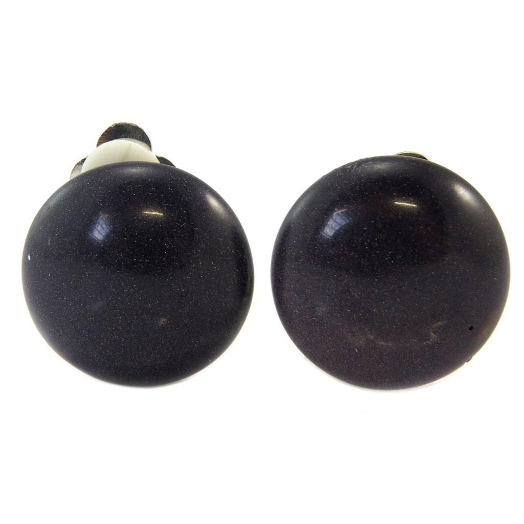 

Les Trésors De Lily [P5618] - дизайнерские зажимы с черными блестками Mineralia - 20 мм.