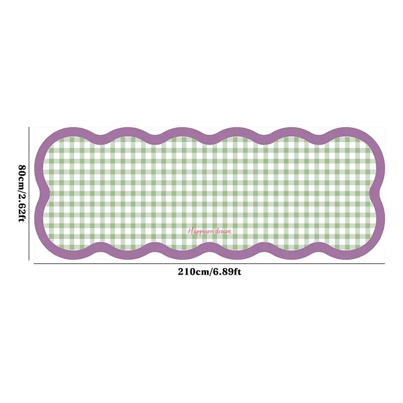 

Modern Checkered Rug Soft, Warm and Non-Slip Bedroom Entrance Mat Bedside Rug Living Room Sofa Rug Home Decor 40X120CM(1.3X3.9FT