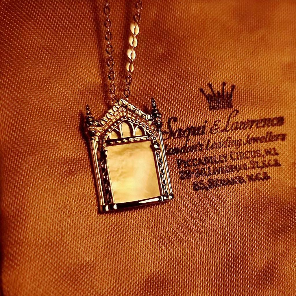 925 Sterling Silber HP Film Potters Cosplay Schmuck Zauberspiegel Muschel Halskette Anhänger Requisiten Geschenk für Frauen Pullover Halskette