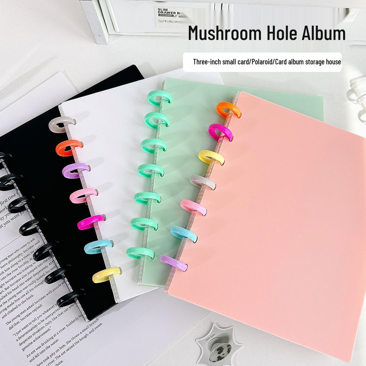 

Mushroom Button Card Album: 4-Pocket Star-Chasing Photo and Card Storage