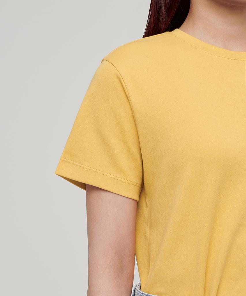 MUSINSA STANDARD WOMAN Women'S Basic Crew Neck T-Shirt [Mellow Yellow]