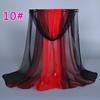 Supply imitation silk georgette silk scarf, popular bright and gradual change of color accessories scarf