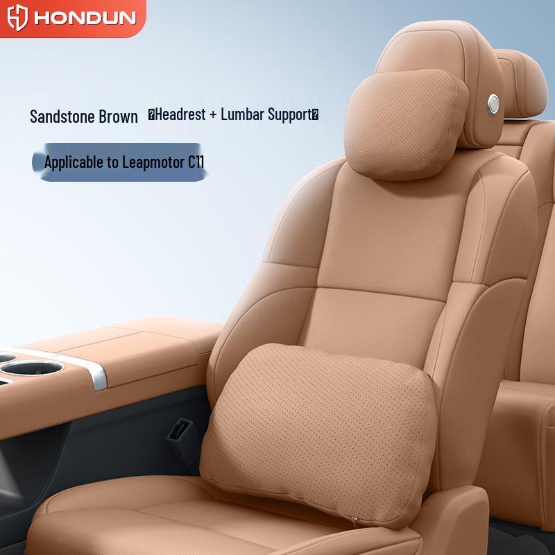 Leapmotor C11 Headrest & Lumbar Support Set: Essential Car Interior Decoration for Neck & Waist Protection