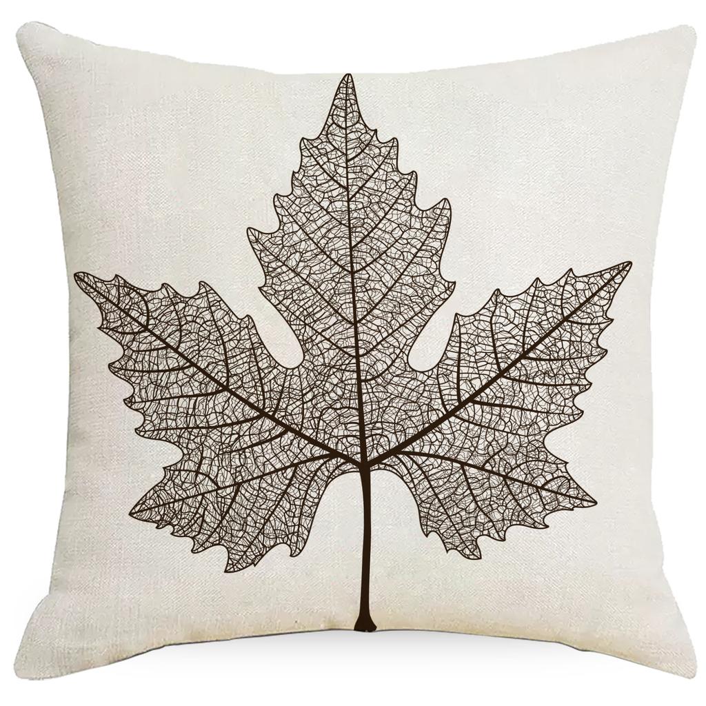 Nordic Pillow Autumn Series Leaves, Flowers and Bird Sofa Cushion Pillow Case Home Sofa High-end Decoration