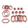 20 Stück Autoteile Zubehör Ansaugkrümmer Dichtungssatz für BMW M47 M57 E46 E53 E60 E63 E65 E87 E90 E91